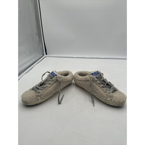 GOLDEN GOOSE Faux-Fur Sabot Sneakers 39 Cream White - Picture 3 of 12